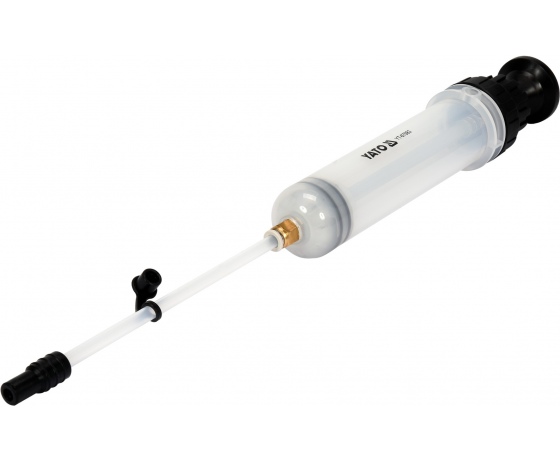 Фото 2 - Шприц ручний для відсмоктовування технічної рідини YATO, 200 мл