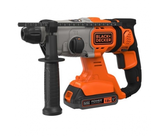 Фото 2 - Перфоратор акумуляторний B&D: 18В, SDS+, 2,5 АГод, J= 1,2 Дж, 4000 уд/хв, 3 режими, 2 акум. в кейсі