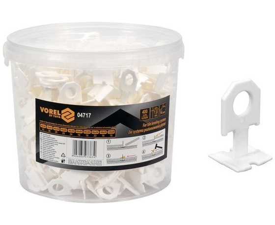 Фото 2 - Кліпси для викладання керамічної плитки VOREL : шов- 1 мм, 400 шт.