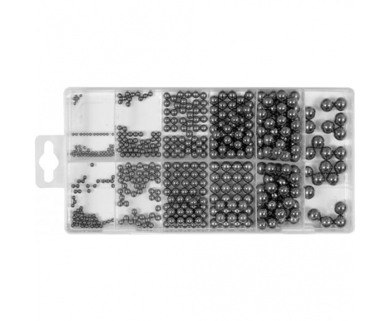 Фото 2 - Кульки сталеві YATO різних розмірів Ø= 3/32”- 13/32”, 470 шт.