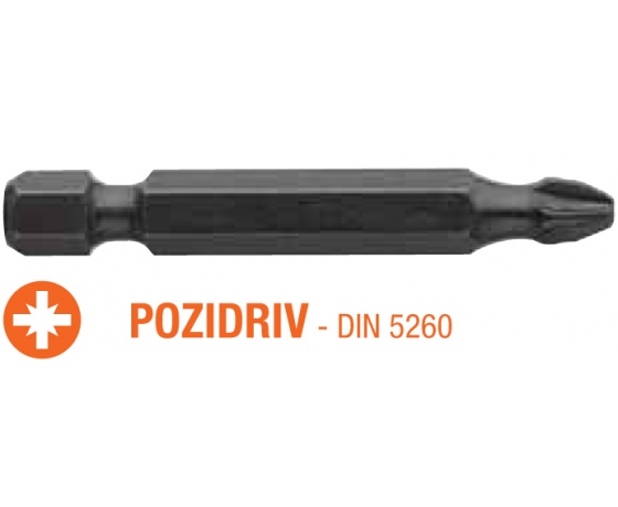 Фото 2 - Насадка викруткова USH Industry : Pozidriv PZ2 x 50 мм. Torsion подовжена, Уп. 10 шт.