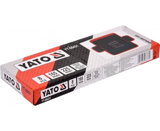 Фото 4 - Гачки і ложечки для демонтажу ущільнювачів YATO l= 165 і 225 мм, 8 один.