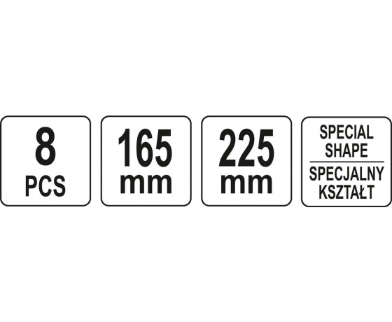 Фото 6 - Гачки і ложечки для демонтажу ущільнювачів YATO l= 165 і 225 мм, 8 один.