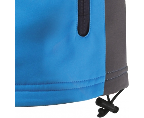 Фото 12 - Куртка робоча SOFTSHELL з прикріпн капюшоном YATO розм S, синьо-сіра, 3 кишені, 96% поліес і 4% спан