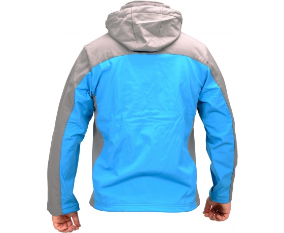 Фото 6 - Куртка робоча SOFTSHELL з прикріпн капюшоном YATO розм S, синьо-сіра, 3 кишені, 96% поліес і 4% спан