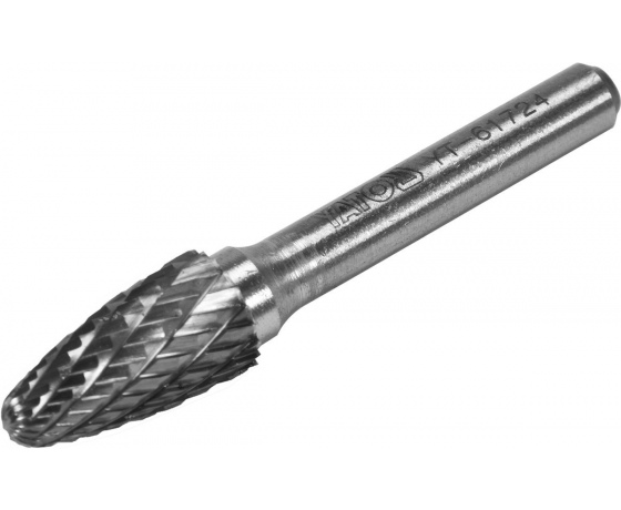 Фото 2 - Фреза конусна округлена з карбіду вольфрама YATO, Ø= 10 мм, l= 58/18 мм, з шпинделем Ø= 6 мм