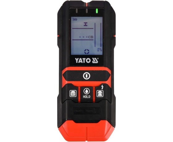 Фото 2 - Детектор цифровий YATO прихованих матеріалів та електропровідників, вологості дерева