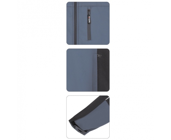 Фото 11 - Куртка робоча SOFTSHELL YATO розмір S, чорно-темно-сіра, 3 кишені, 96% поліестер і 4% спандекс