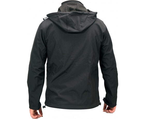 Фото 6 - Куртка робоча SOFTSHELL з прикріпн капюшоном YATO розм S, чорна, 3 кишені, 96% поліест і 4% спандекс