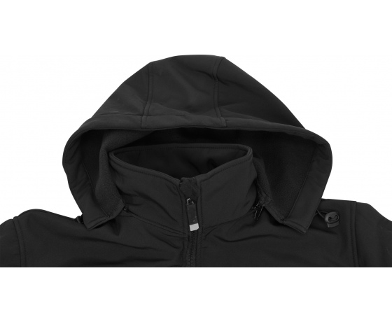 Фото 8 - Куртка робоча SOFTSHELL з прикріпн капюшоном YATO розм S, чорна, 3 кишені, 96% поліест і 4% спандекс