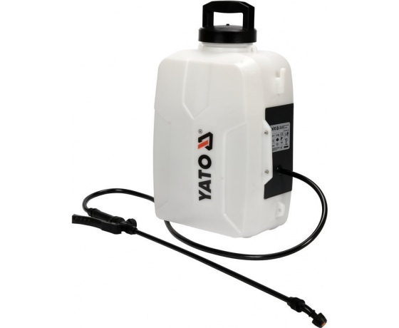 Фото 2 - Оприскувач рюкзаковий акумуляторний YATO: бачок- 12 л, продуктивність- 1,5 л/хв (БЕЗ АКУМУЛЯТОРА)