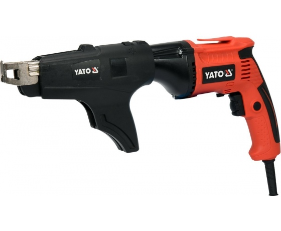 Фото 2 - Шурупокрут для шурупів до г/к плит мережевий YATO: 550 Вт, з обоймою для шуруп: Ø= 3,5мм, l= 22-55мм