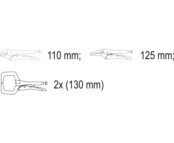 Фото 2 - Кліщі затискні VOREL для зварювальних робіт, 4 шт.