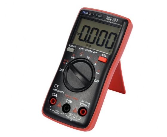 Фото 2 - Мультиметр TRUE RMS електричних параметрів YATO з LCD-цифровим діапазоном 6000