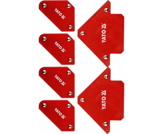 Фото 2 - Кутники магнітні для зварюв YATO: кут: 45°, 90°, 135°, 4- 4.5 кг, 43х72х12мм, 2- 11,5кг, 82х118х14мм