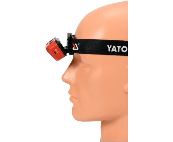 Фото 4 - Ліхтар COB-діодний на чоло YATO; живлення від акумулятора 3,7 В 1400 мАгод, 480 Lm, з датчиком руху