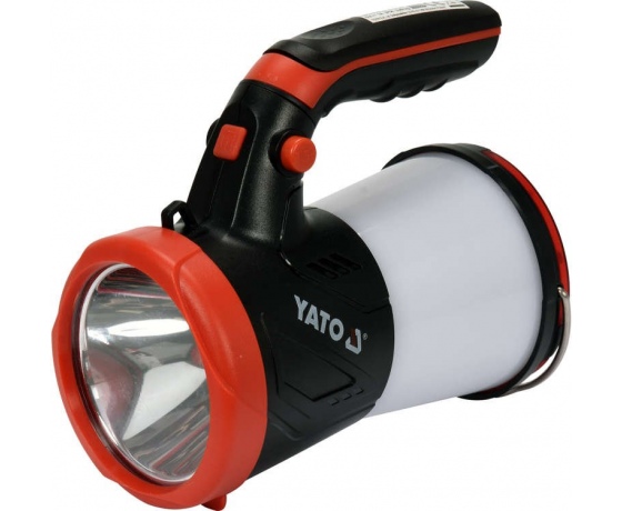Фото 3 - Ліхтар LED-діодний акумулятор YATO Li-Ion 3.7 В, 15 Вт, 600-1200 Лм, з ручкою, зарядний USB пристрій
