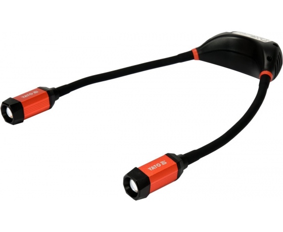 Фото 3 - Ліхтарі 2 COB-діодні нашийні YATO; живл. від Li-Ion акумулят 3,7 В 2000 мАгод, 2 по 150 Lm