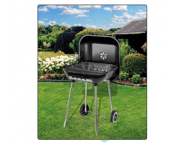 Фото 4 - Гриль прямокутний вугільний  LUND,40х45 см, на 4 ніжках (з 2 колесами) з кришкою