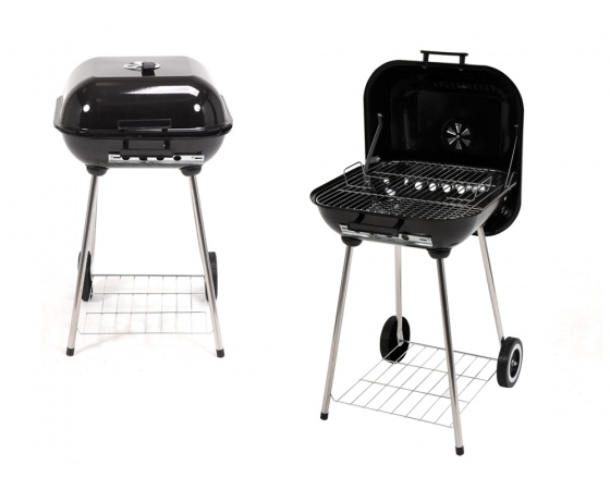 Фото 7 - Гриль прямокутний вугільний  LUND,40х45 см, на 4 ніжках (з 2 колесами) з кришкою