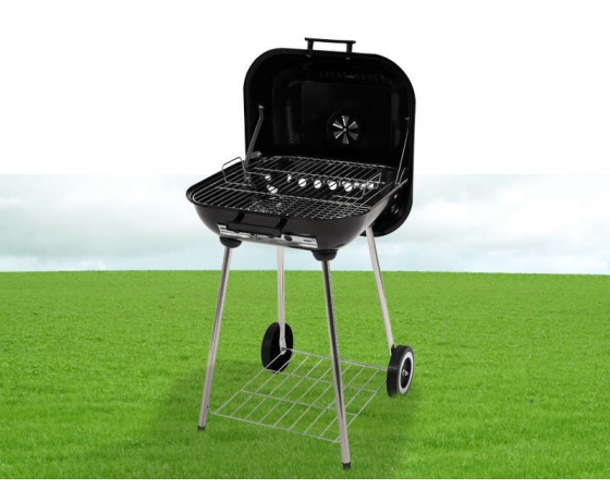 Фото 2 - Гриль прямокутний вугільний  LUND,40х45 см, на 4 ніжках (з 2 колесами) з кришкою