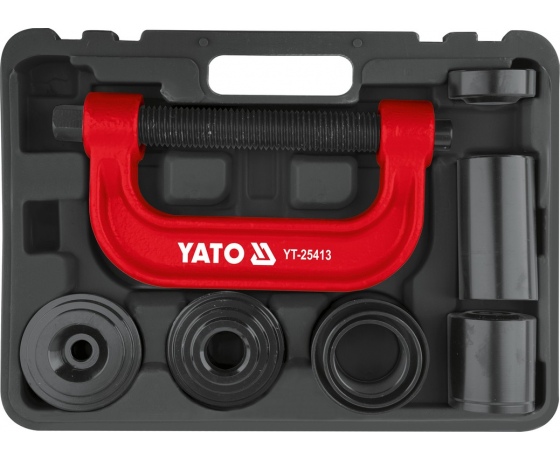 Фото 2 - Прес різьбовий для штифтів і втулок YATO з направляючою Ø= 22 мм l= 130 мм, компл. 9 елем.