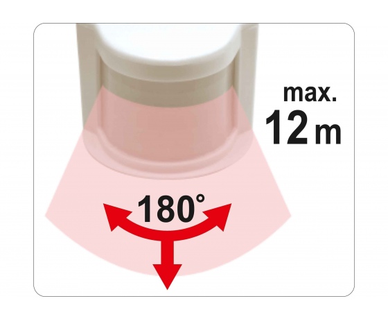 Фото 3 - Датчик руху білий VOREL 1200 Вт 12 м 180°