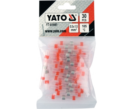 Фото 4 - Кембрики термоусадні до 105°C з оловом YATO, для провідників 0.5-1.5 мм², 30 шт.