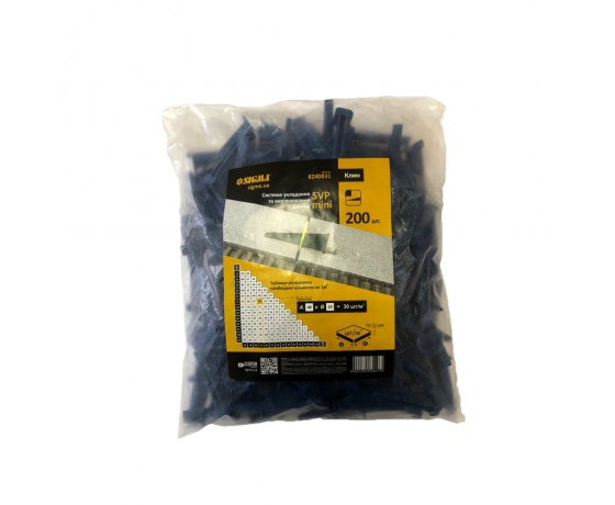 Фото 2 - Система укладки и выравнивания плитки SVP Mini клин 200шт SIGMA (8240831)