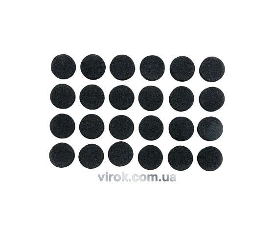 Фото 2 - Протектор самоклеючий антиковзкий VOREL, 10мм набір 24шт. (чорні) [60/720]