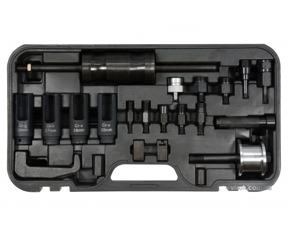 Фото 2 - Знімачі форсунок ударні з насадками YATO сумісні з BOSCH/DELPHI/DENSO/SIEMENS 22 шт