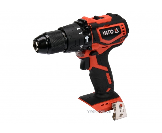 Фото 2 - Шуруповерт-дриль ударний безщітковий акумуляторний YATO Li-Ion 18 В 42 Нм (без акумулятора і зарядного пристрою)