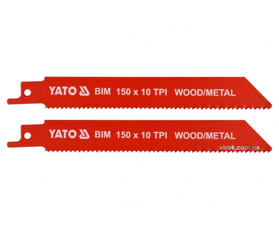 Фото 2 - Полотна по дереву і металу бі-металеві до шаблевої пили YATO 150 x 1 мм 10 зубів/1