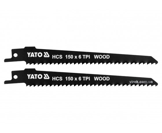 Фото 2 - Полотна по дереву до шаблевої пили YATO 150 x 1 мм 6 зубів/1