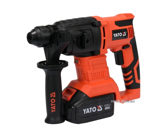 Фото 2 - Перфоратор акумуляторний SDS+ YATO Li-Ion 18 В 3 Агод