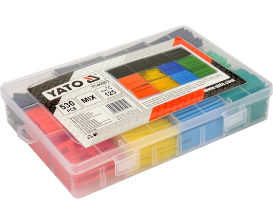 Фото 4 - Кембрики термоусадні до t=125°C YATO : різних розмірів, 530 шт