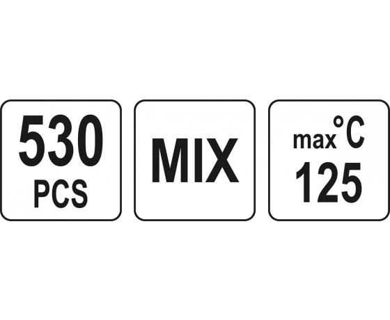 Фото 6 - Кембрики термоусадні до t=125°C YATO : різних розмірів, 530 шт