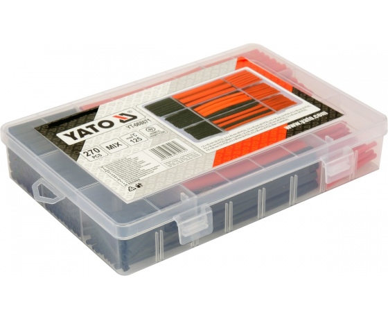 Фото 3 - Кембрики термоусадні до t=125°C з клеєм YATO : різних розмірів, 270 шт