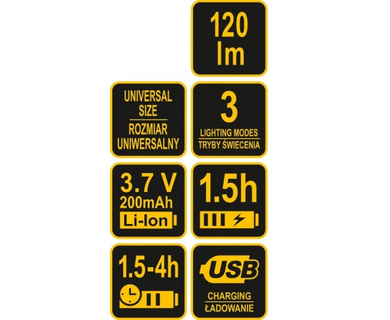 Фото 7 - Шапка зимова темно-синя VOREL з акумуляторним- 3,7 В ліхтарем 120 Lm