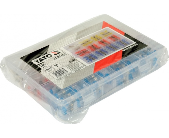 Фото 4 - Кембрики термоусадні при t≤ 105°C з припоєм YATO, для провідників 0,25- 6,0 мм², 220 шт