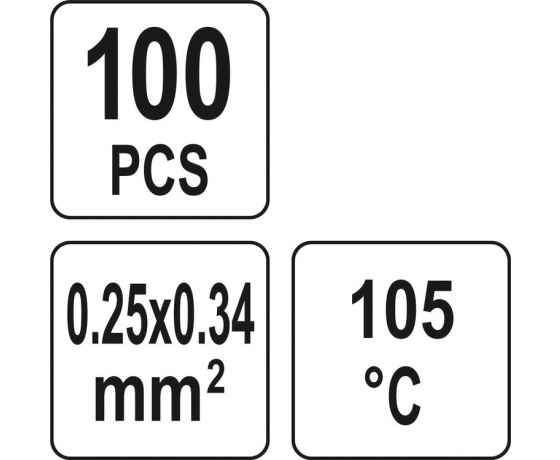 Фото 6 - Кембрики термоусадні при t≤ 105°C з припоєм YATO, прозорі, для провідників 0.25- 0.34 мм², 100 шт
