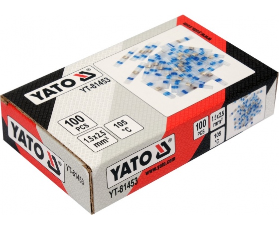 Фото 5 - Кембрики термоусадні при t≤ 105°C з припоєм YATO, прозорі, для провідників 1.5- 2,5 мм², 100 шт