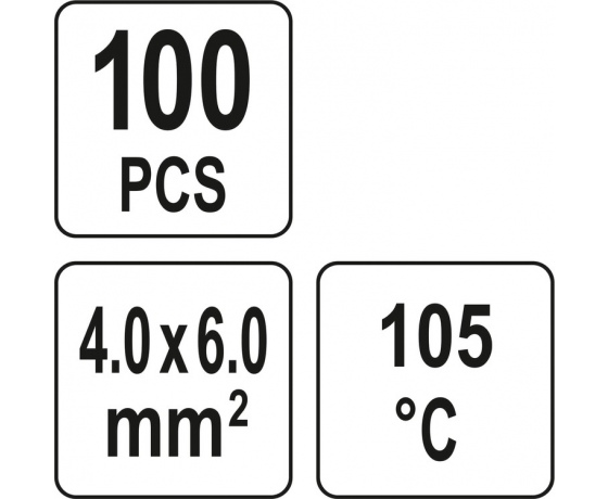 Фото 5 - Кембрики термоусадні при t≤ 105°C з припоєм YATO, прозорі, для провідників 4,0- 6,0 мм², 100 шт