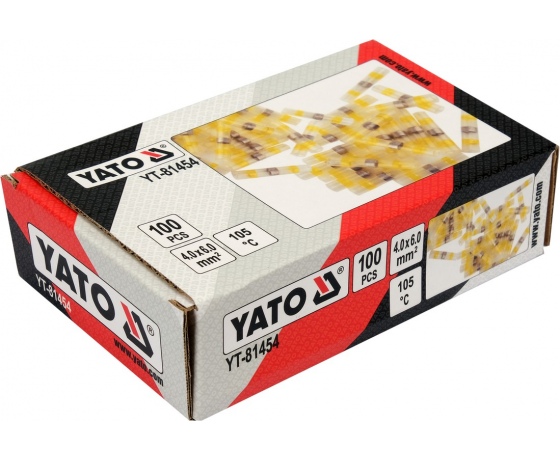 Фото 6 - Кембрики термоусадні при t≤ 105°C з припоєм YATO, прозорі, для провідників 4,0- 6,0 мм², 100 шт