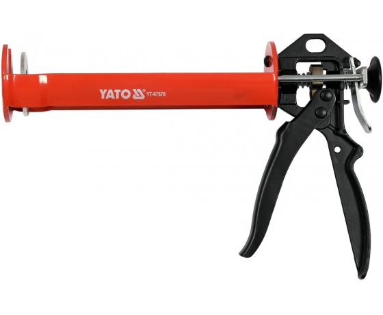 Фото 2 - Пістолет для нанесення густих мас YATO : півкруглий, L= 225 мм, W= 60 мм