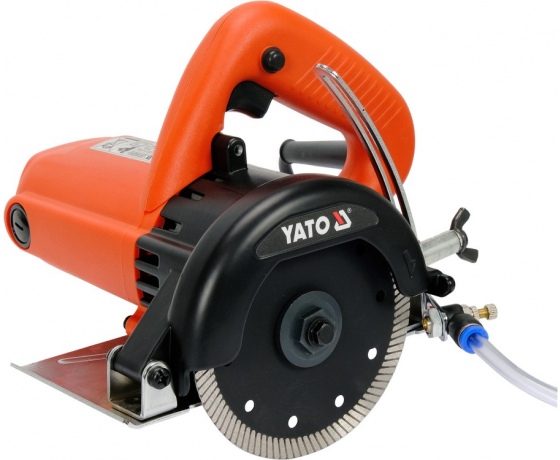 Фото 3 - Різак по гресу і каменю ел.-мереж. 230 В YATO; 1400 Вт, диск Ø= 125/25,4 мм, макс глиб різа- 38 мм