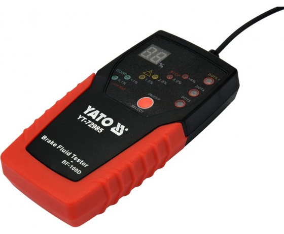 Фото 3 - Тестер гальмівної рідини YATO, 180 см, з 6 діодними індикаторами і звуковим сигналом, еласт. зонд