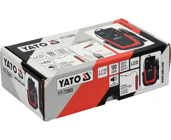 Фото 5 - Тестер гальмівної рідини YATO, 180 см, з 6 діодними індикаторами і звуковим сигналом, еласт. зонд