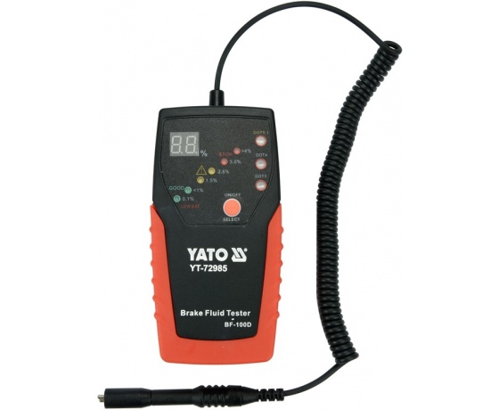 Фото 2 - Тестер гальмівної рідини YATO, 180 см, з 6 діодними індикаторами і звуковим сигналом, еласт. зонд