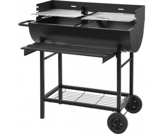 Фото 2 - Гриль відкритий, вугільний  LUND, 74х39 см, на 4 ніжках (2 з колес.) з дерев'яною полицею